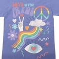 thumbnail image 2 of Peace Love Pride Adult Periwinkle Crew Neck Short Sleeve T-shirt - Small, 2 of 5