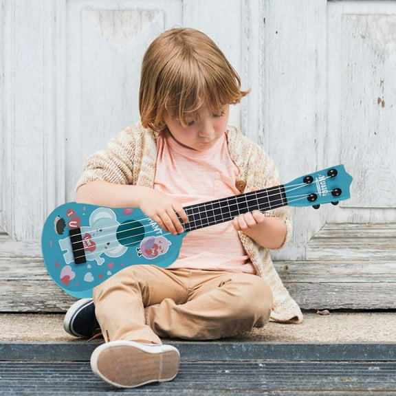 Kids Ukulele Guitar Toy For Boys Girls Musical Educational Toy With Nylon Strings Portable Durables Mini Guitar For Beginners