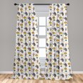 thumbnail image 5 of Ambesonne Cartoon Curtains, Circus Animals Jumping Art, Pair of 28"x95", Multicolor, 5 of 5