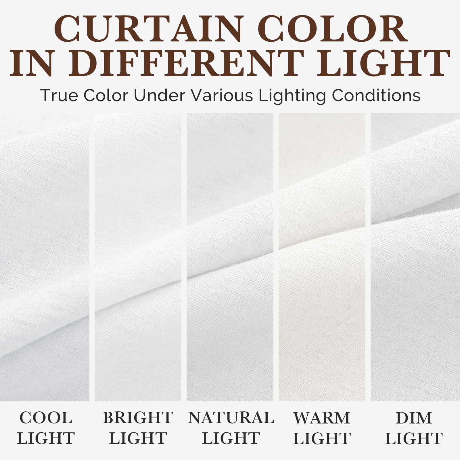 NixiYa White Farmhouse Shower Curtain Ruffle Linen Shower Curtain for Bathroom 72"x 72"