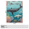 thumbnail image 4 of ARISTURING Blanket Warm Throw Blanket Vintage Humpback Whale Ocean World Fish Fuzzy Bed Blanket Comfy Flannel Blanket,Lightweight Blanket for Couch,Bed,Sofa, 4 of 6