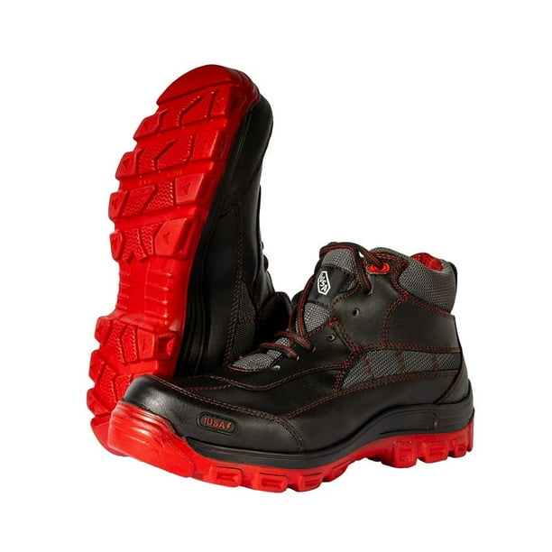 Botas de Seguridad Dieléctricas, IUSA, con Suela Roja negro