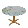 thumbnail image 3 of Elegant Spring Floral Elastic Fitted Round Table Covers Tablecloths, Flower Waterproof Outdoor Table Cover for Party, Multicolor Plant, 3 of 8