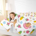 thumbnail image 4 of Manfei Cute Capybara 7-Piece Twin Bedding,Cartoon Pineapples Bedding Comforter Set,White,Polkadot Reversible, 4 of 7