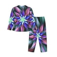 thumbnail image 2 of Bingfone Womens Pajama Sets Colored Abstract Print,Long Sleeve Loungewear Pajamas Set-Xx-Large, 2 of 9