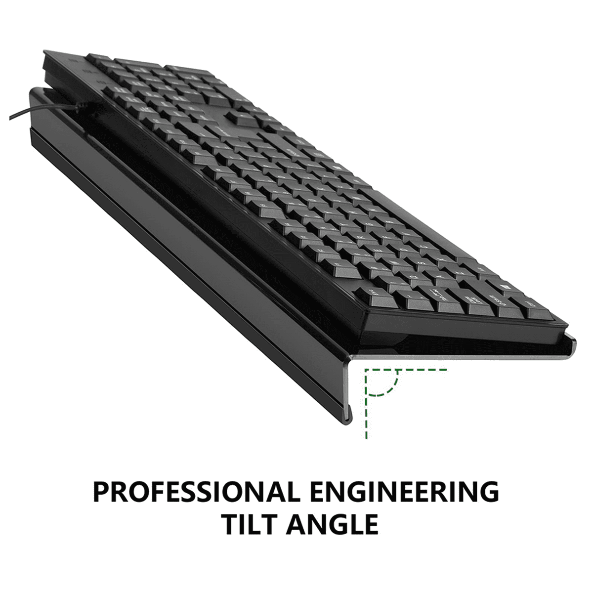 2X Acrylic Computer Keyboard Stand for Desk, Keyboard Riser Tilt Lift, Keyboard Holder for Desktop, Desk Keyboard Lifter