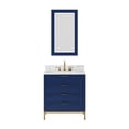thumbnail image 2 of Water Creation Bristol 30"W Wood Single Bathroom Vanity in Blue/White, 2 of 7