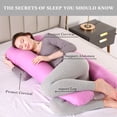 thumbnail image 6 of Topchances Pregnancy Pillow Maternity Belly Contoured Body with Cotton Cover Purple, 6 of 8