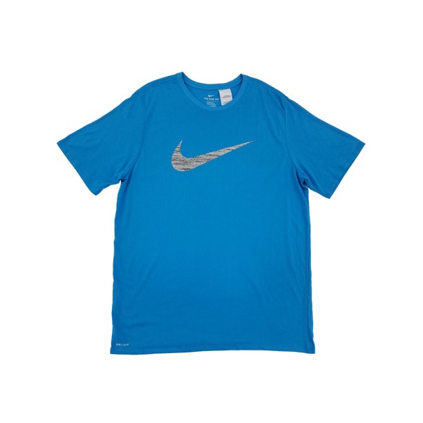 Nike - Nike Mens Big & Tall Light Blue Dri-Fit Graphic Tee Athletic Cut ...