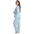 thumbnail image 2 of Just Love Women's Ultra-Soft Pajama Set – Cozy & Luxurious Loungewear (Solid Blue, 1X), 2 of 3