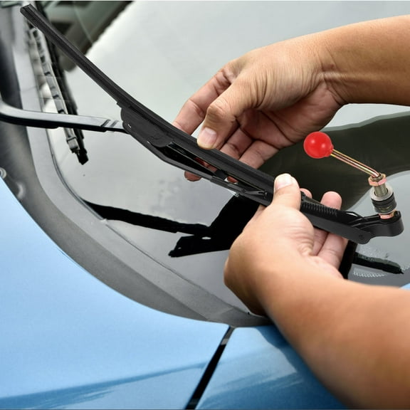 PTOOTP Manual Hand Wiper Black Windscreen Wiper for Clear Visibility Outdoor Adventures 1 Set and Easy to Use