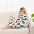 thumbnail image 4 of Football Helmets and Balls Pattern Blanket Hoodies for Kids 6-13YR Oversize Wearable Blanket Hoodies for Boys Girls Teens, 4 of 7