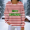 thumbnail image 5 of Craaazy Women's Round-Neck Long Sleeve Shirts Santa Snowflake Print Casual Christmas Top Gifts, 5 of 7