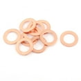 thumbnail image 5 of Unique Bargains 10pcs 10mm x 16mm x 1mm Flat Ring Copper Crush Washer Sealing Gasket Fastener, 5 of 5
