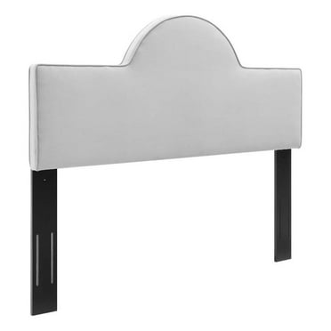 Pemberly Row Performance Velvet King/California King Headboard in Light Gray