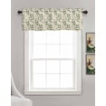 thumbnail image 3 of Green Fall Leaves Kitchen Valances for Windows Farmhouse Linen Window Valance Curtain for Living Room Window Treatment Vintage Farmhouse Botanical Burlap Valance Rod Pocket Topper Drape, 54 x 18 Inch, 3 of 6