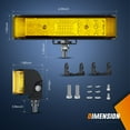thumbnail image 2 of Nilight Side Shooter Amber LED Light Bar/Pods 2PCS 6.5 Inch 60W Flood Spot Beam Combo Fog/Driving Light Work Light for Truck ATV UTV Boat, 2 Years Warranty, 2 of 8