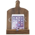 thumbnail image 5 of MyGift Text Paddle Style Wood Cookbook Stand, Country Tablet Holder, Brown, 5 of 7