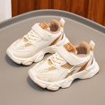 thumbnail image 5 of WUANDIXFA Boys Girls Sneakers for Kids Non-Slip Tennis Shoes Lightweight Breathable Running Sport Athletic Brown,11, 5 of 7