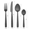 thumbnail image 6 of Unique Bargains 4 Piece Stainless Steel Flatware Set with Knife Spoons and Fork Black 4, 6 of 6