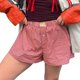 thumbnail image 2 of Ploknplq Shorts for Women,Ladies Shorts,Loose Shorts Women,Shorts Cute Soft Elastic Low Waist Plaid Print Front Pajama Shorts Sleepwear,Womens Shorts Dressy Casual,Comfy Shorts for Women Red 1 L, 2 of 9