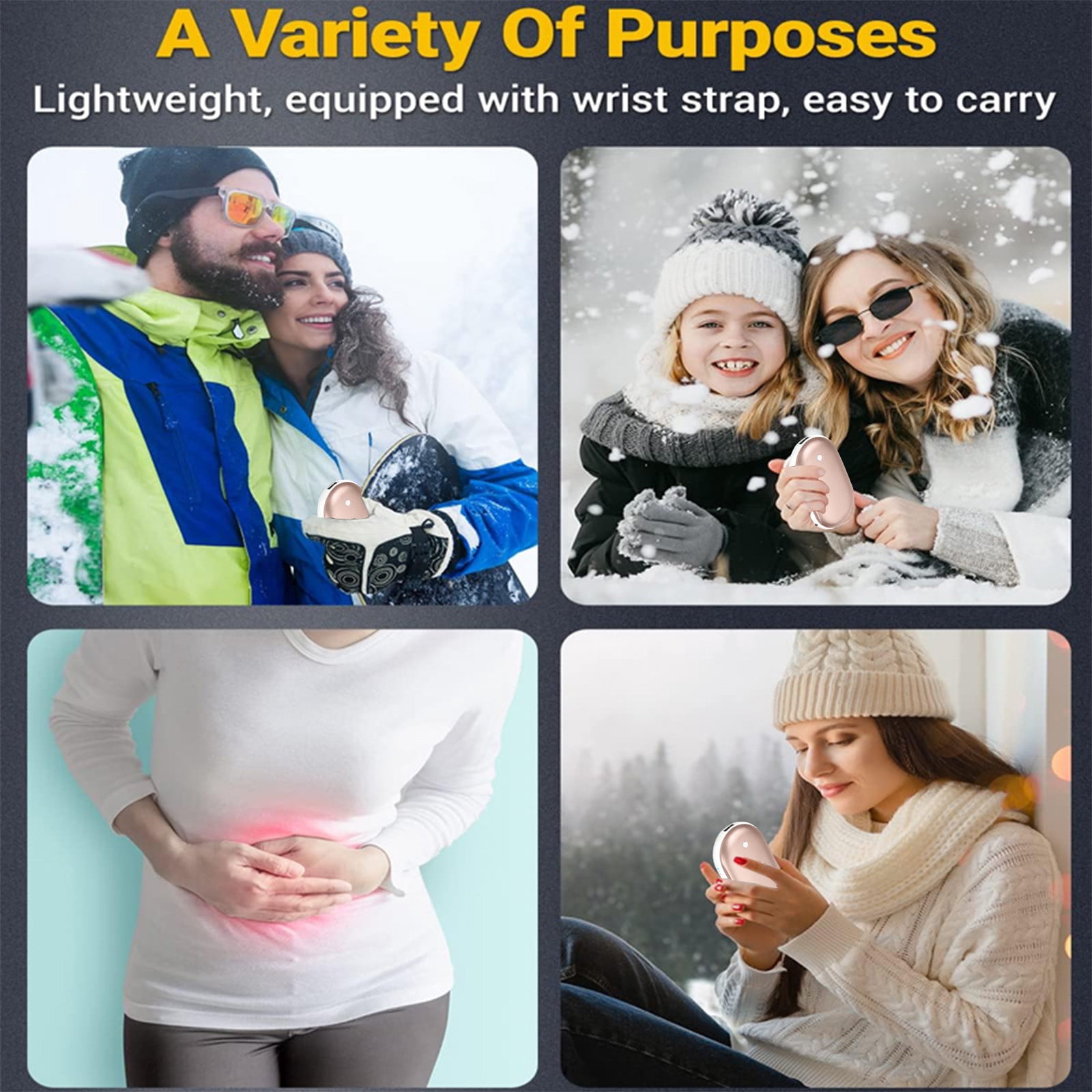 5Pcs Hand Warmers Rechargeable,Electric Hand Warmer,Reusable Portable Pocket Heater USB Handwarmers,Gifts for Men,Women,Indoor,Outdoor,Hiking,Skiing,Camping,If You Love Him/Her,Warm Him/Her Up