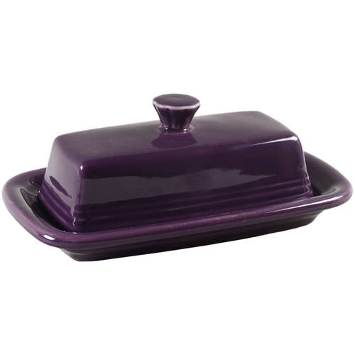 Open Box Fiesta Extra-Large Covered Butter Dish in Mulberry
