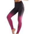 thumbnail image 2 of Women's High Waist Ombre Gradient Yoga Pants for Women Stretch Full Length Athletic Leggings, Soft Squat Proof Workout Tight Trousers for Gym Running Outdoor, 2 of 5
