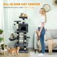 thumbnail image 3 of CoSoTower Arbre à Chat Grand de 52 Pouces pour Chats d'Intérieur, Gris Foncé, 3 of 7