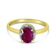 thumbnail image 6 of 10k Yellow Gold Oval Ruby And Diamond Ring, 6 of 6