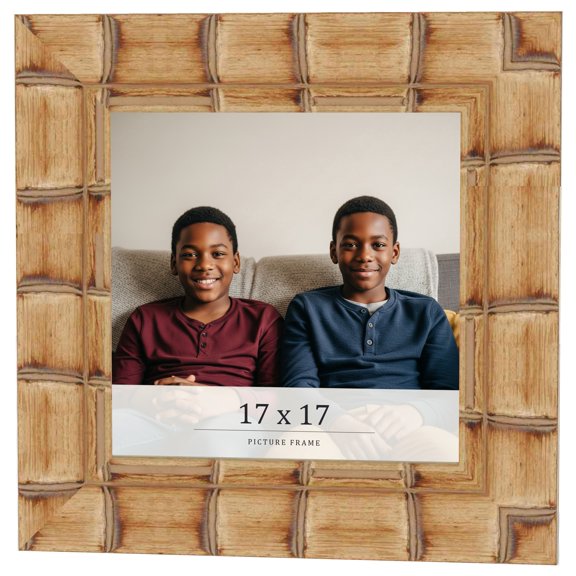 17x17 Frame Beige Real Wood Picture Frame Width 3 inches | Interior Frame Depth 0.5 inches |