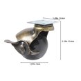thumbnail image 2 of PENIKOKO 8pcs Furniture Wheel Assorted Color Copper Brake Function Perfect For Furniture Mobility Upgrade, 2 of 8