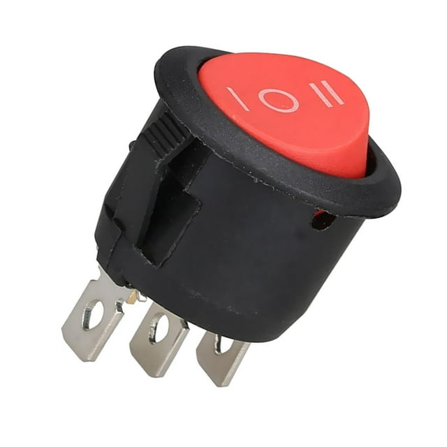 Interruptor Circular De Encendido Y Apagado Circular De 20 Mm Boat 6A 125V 10A 250V DYNWAVEMX Interruptor de clavija