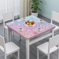 thumbnail image 3 of Decorative floral pattern elastic table cover, perfect for 36 inch indoor outdoor patio and kitchen tables, 3 of 6