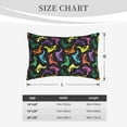 thumbnail image 4 of Goofa Colorful Lizards Pattern Pillow Case – Plush & Soft Cushion Cover, Hypoallergenic Throw Pillow Case for Comfortable Sleep with Envelope Closure-16"x24", 4 of 6