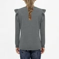 thumbnail image 7 of GYUJNB Girls Long Sleeve Blouse Top with Lace Trim Fashionable Fall Winter Tunic Shirt for Big Kids and Tweens,Sweatshirts for Teen Girls,11-12 Years, 7 of 7