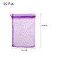 thumbnail image 2 of 100pcs Organza Bags 4x6 Inch Drawstring Favor Pouches Sheer Mesh Bag for Gift Jewelry Wedding Party Purple, 2 of 6