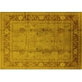 thumbnail image 1 of Ahgly Company Machine Washable Indoor Rectangle Oriental Yellow Industrial Area Rugs, 2' x 3', 1 of 4