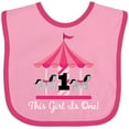 thumbnail image 3 of Inktastic 1st Birthday Party Carousel Horse Girls Baby Bib, 3 of 4
