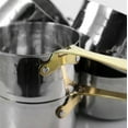 thumbnail image 4 of Gibson Stainless Steel Hammered 3.90" Sauce Pan with Brass Handle, 4 of 6