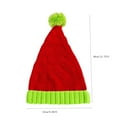 thumbnail image 3 of Xecvkr Christmas Knitted Santa Hat Parent Child Red Bunny Warm Winter Cap Elastic Adult Kids Holiday Costume Accessories 1pc, 3 of 5