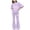 v4 Purple, variant on Kids Two Piece Outfits Girls Tween Girls Cute Clothes Leopard Print Bow Top + Flared Pants Outfit Set 9-13 Years