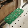 thumbnail image 4 of POLERO Christmas Rooster Print Dining Bench Cover Washable Stretch Piano Bench Seat Cover Removable Green Rectangle Seat Cushion Protector for Home Patio, Bedroom, Hotel, 4 of 7