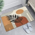 thumbnail image 6 of Boho Mid Century Bath Mat, Geometric Abstract Bathroom Rugs No Silp,Leaves and Brown Minimalistic Arch Beige Washable Cover Floor Rug Carpets Floor Mat 16x24 Inches for Kitchen Bedroom, 6 of 7