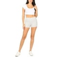 thumbnail image 5 of FashionMille Women's Casual Ribbed Solid Slim Biker Yoga Workout Short Leggings, 5 of 5