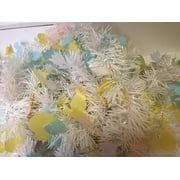 5 Yards 180" Easter Spring Decorative Fuzzy Bunting Garland Ducks Bunny Tulips New
