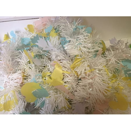 5 Yards 180" Easter Spring Decorative Fuzzy Bunting Garland Ducks Bunny Tulips New