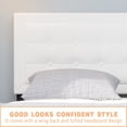 thumbnail image 4 of NNV Full Size Bed Frame Linen Upholstered Platform with Adjustable Headboard,White, 4 of 6