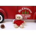 thumbnail image 3 of Made By Aliens Customize Shirt Xmas Soft Mocha Chocolate Beige Teddy Bear, Christmas Hat and Scarf Stuffed Animal Holiday Toys Custom Accessories – A Perfect Toy Gift for Kids 6 Inch (Beige-Red), 3 of 6