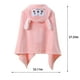 thumbnail image 2 of Toalla de baño para bebé de terciopelo de coral, toalla con capucha, chal de albornoz para bebé, albornoz suave de secado rápido absorbente para bebé, rosa, 2 of 7
